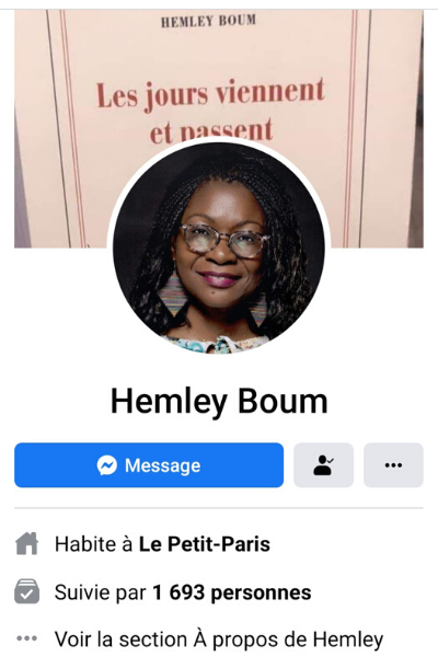 Photo du profil Facebook d'Hemley Boum en vue mobile